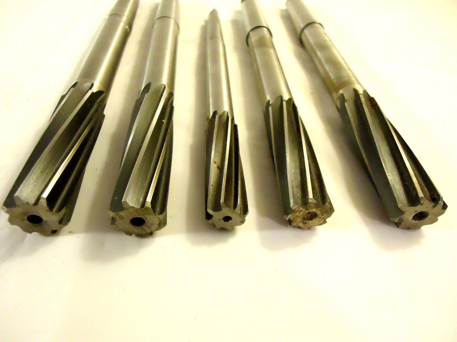 Reamers with Morse Taper Shanks, High Speed Steel, USA, 5 Pieces, Used