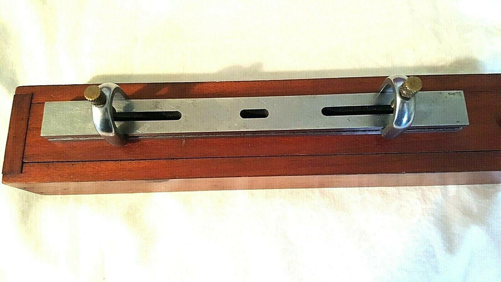 Unique 9" Flat Rectangular Parallel with 2 Clamps, Precision Tool  , Wooden Case