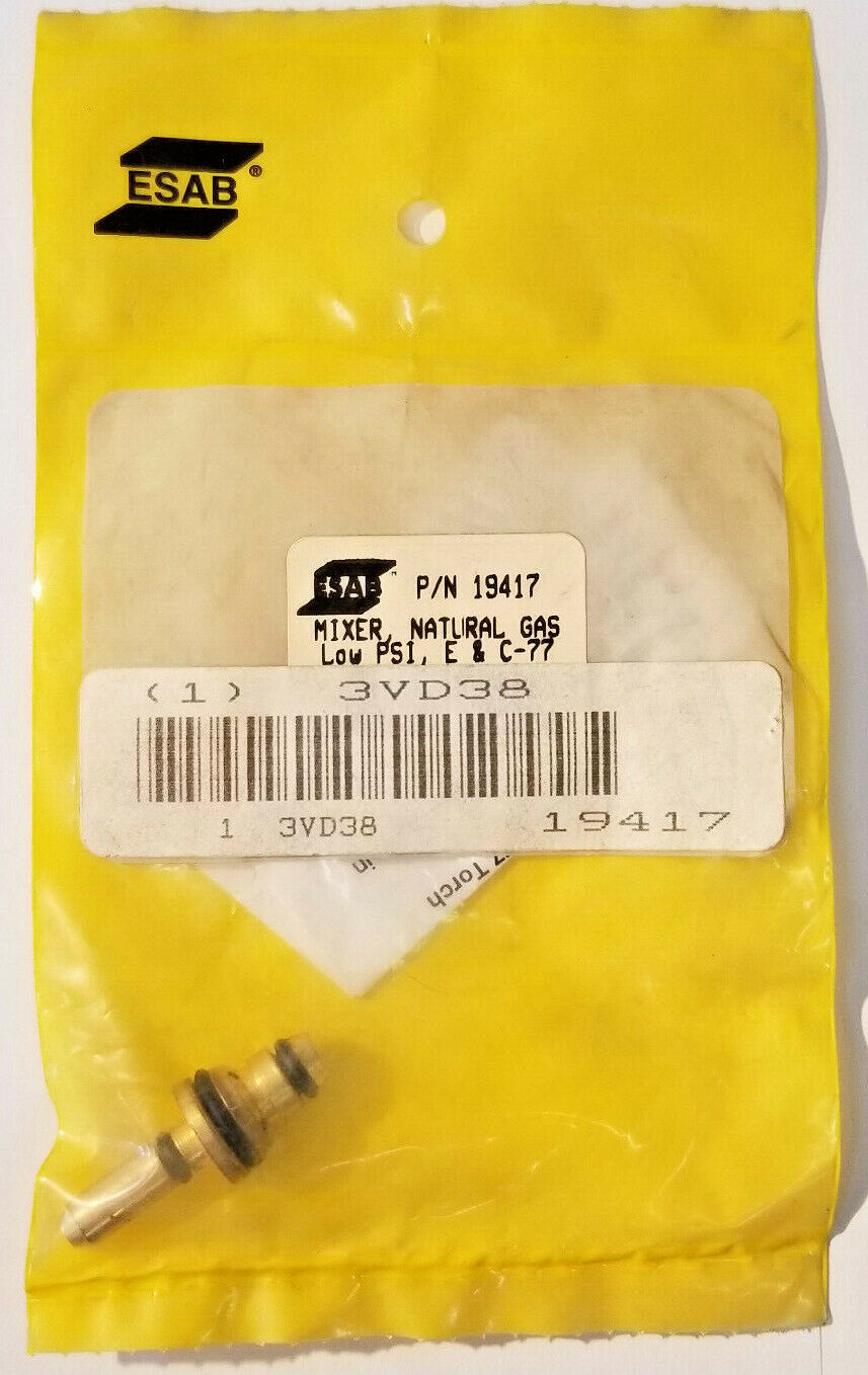 ESAB #19417 NATURAL GAS MIXER 3VD38 Low PSI, E & C-77 for PUROX Univ. Cut. Torch