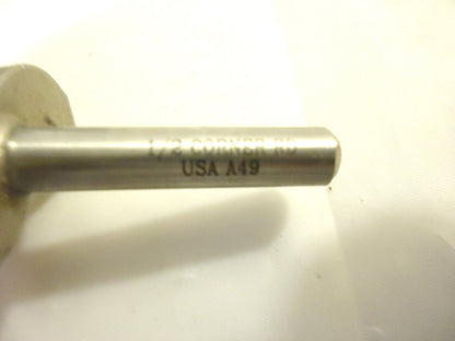 Router Bit, Corner Rounding, Carbide Tipped, 1/2" Radius, w 1/4" Shank & Bearing