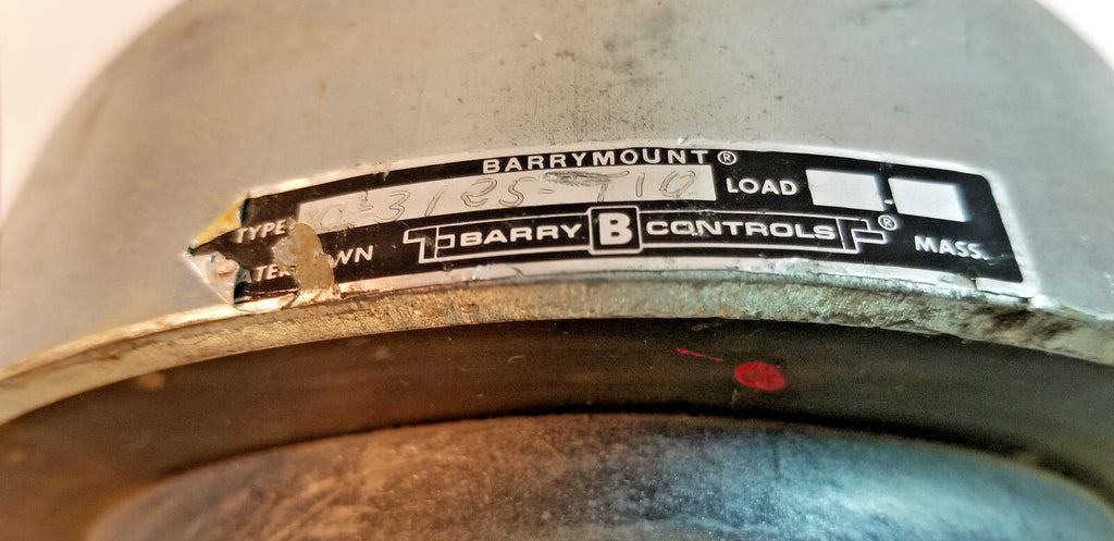 BARRY CONTROLS Cupmounts, 4pcs, Series 3125, Anti Vibration, Shock, Noise Mounts