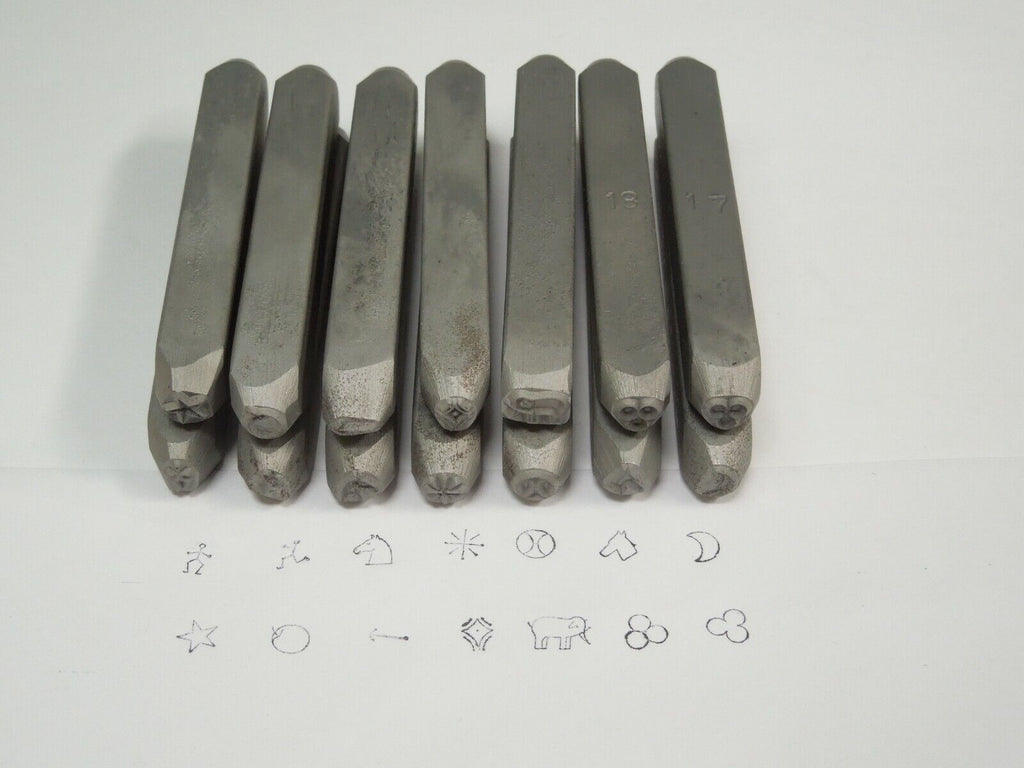 SYMBOL MARKING STAMPS 14pcs. - 1/4", Shop QC, Parts &Tools, Maker Marks, USA