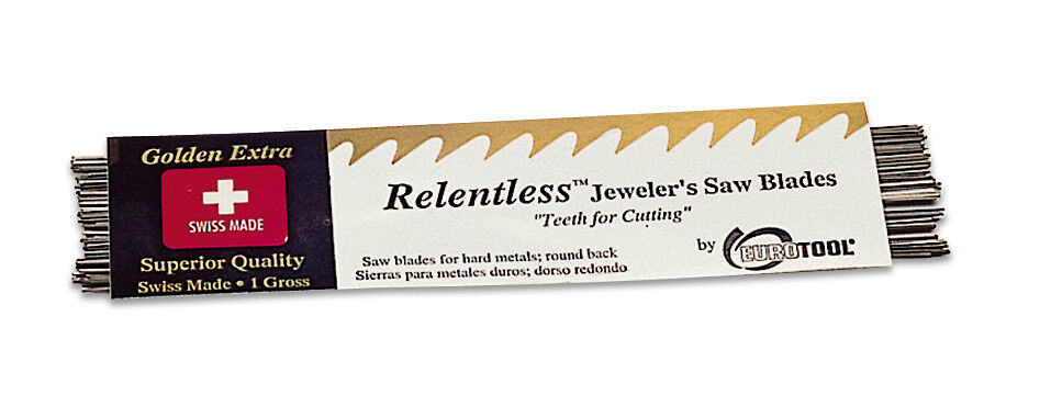 Jeweler's Saw Blades,144 Blades, Relentless, Swiss Made, New