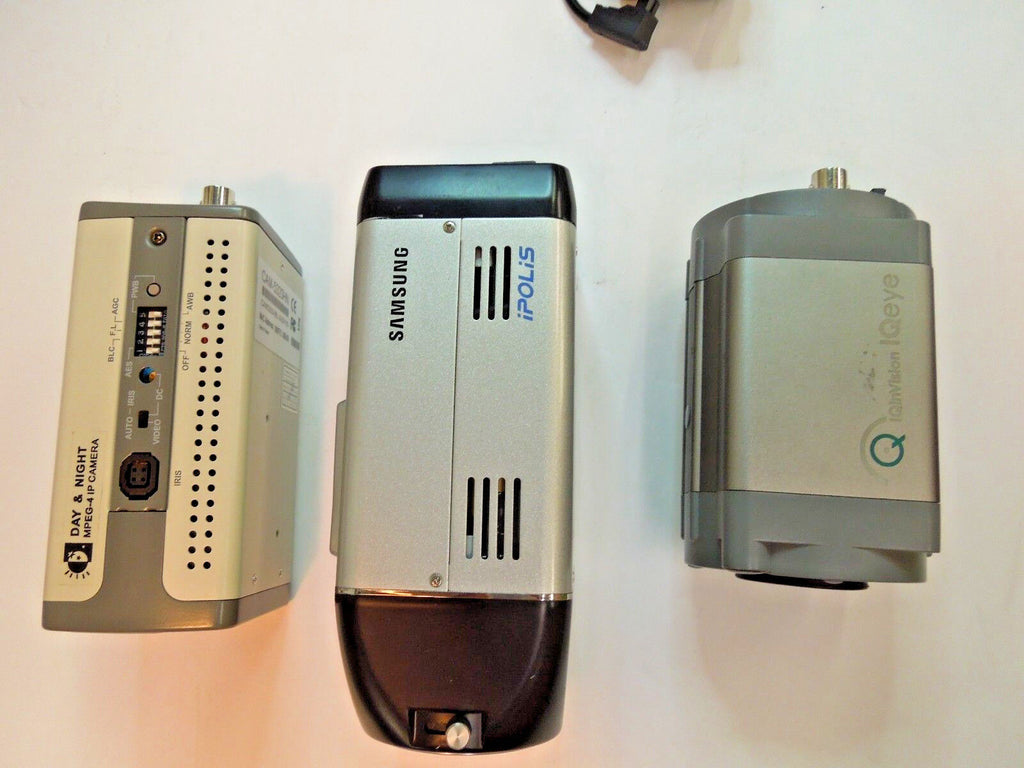 5 Pc LOT- IQeye 751; IP Box Cam 5300; Samsung SNC-550; 2 Pentax 3-8mm CCTV Lens