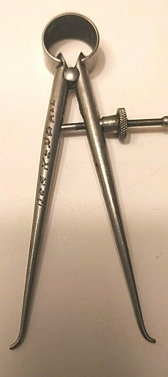 Vintage Lufkin 3” Machinist Round Leg Spring Inside Caliper