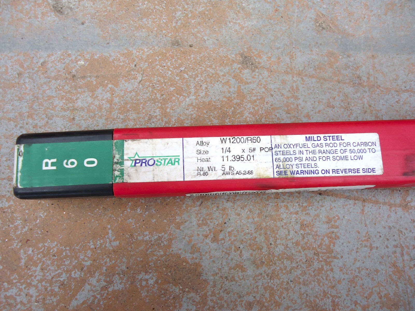 Welding Rod, RG60 ¼” x 36” Bare High Strength Mild Steel Gas Welding Rod.
