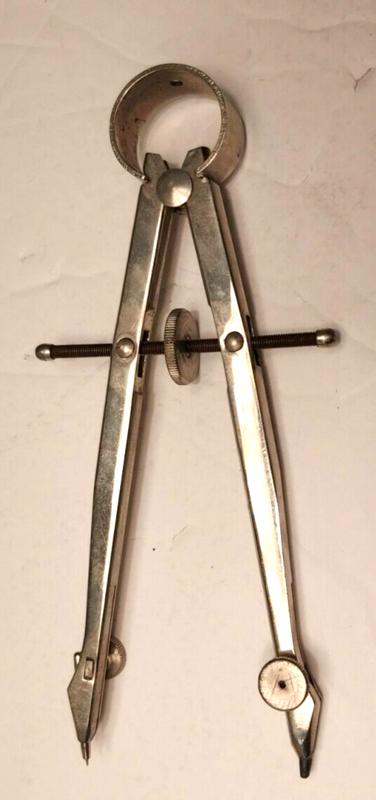 Vintage Drafting Compass No. 504 ALVIN, W. Germany, Pouch, (Plus one for Parts)