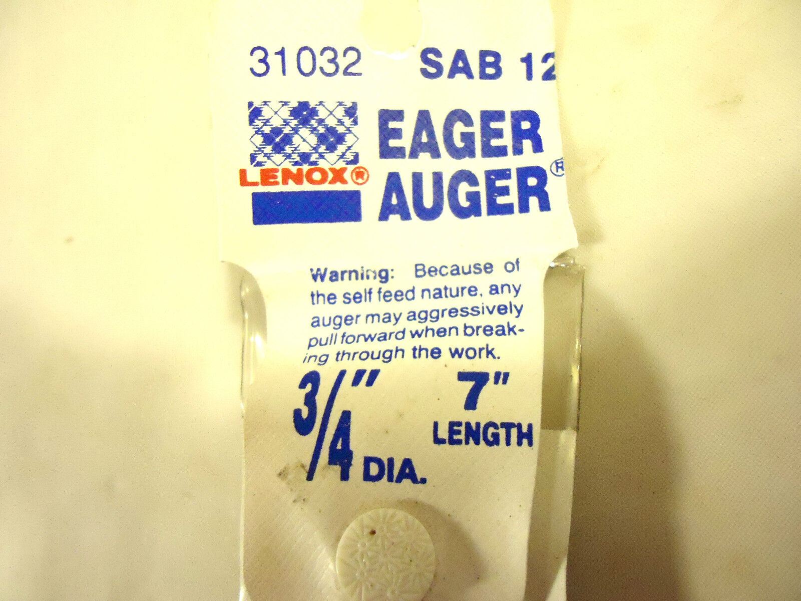Lenox #31032 SAB 12 Eager Auger ¾” Self-Feeding Drill Bit, USA, NEW-Other.