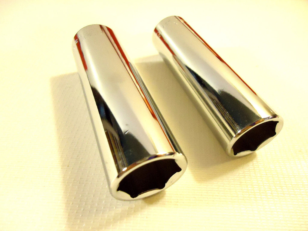 T & E Tools 12 Pc Metric Deep Socket Set, 1/2" Drive, 6 Point, Steel Box, New.