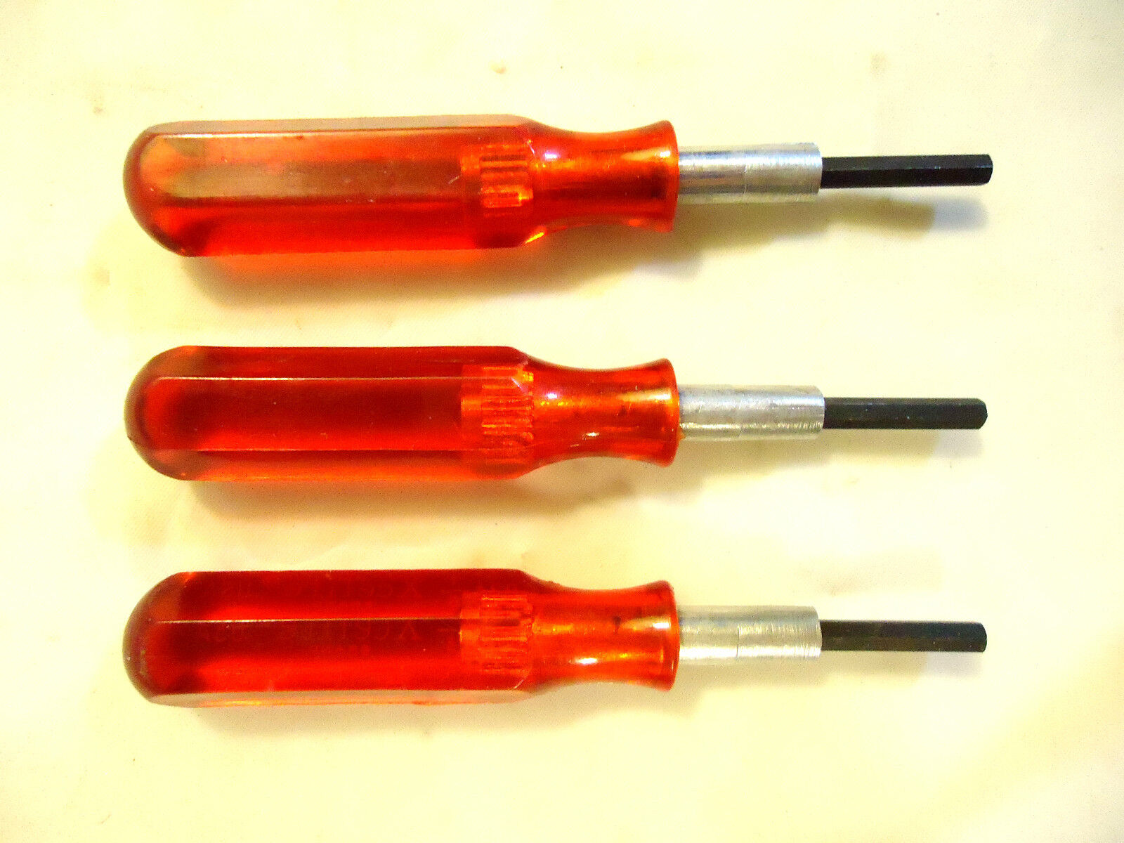 Xcelite P-24 1/8” Midget Hex Screwdriver, USA, 3pcs, NEW.