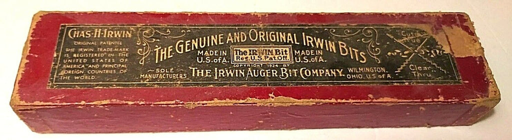 Vtg. Irwin Micro-Dial Expansive Wood Bit No.22 Bores 7/8'' To 3'' With Box
