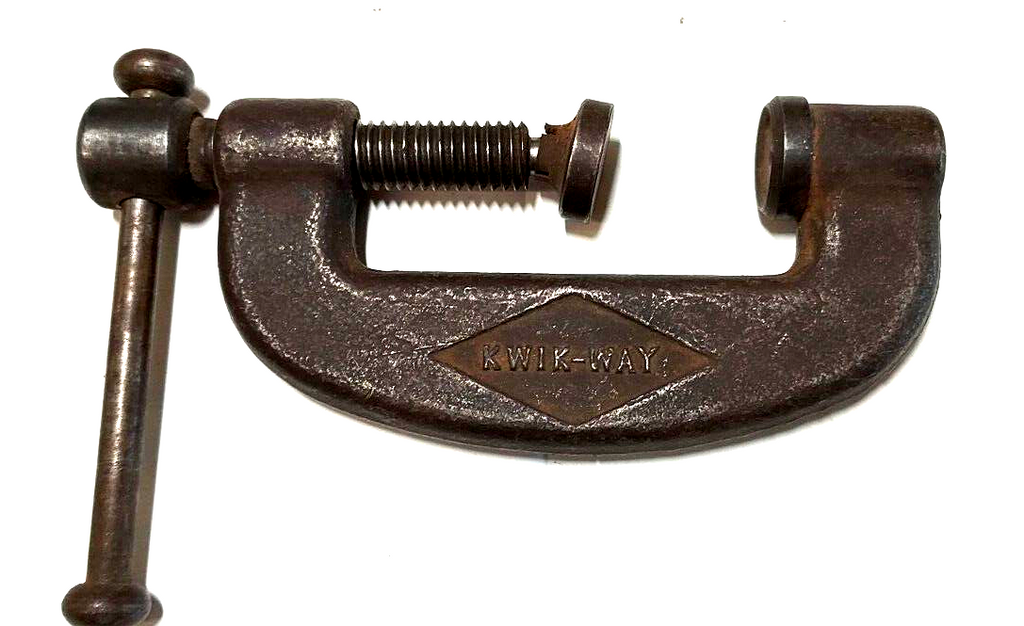 Vintage KWIK-WAY C-Clamp, Unknown Use, Great Condition, No Names or Markings