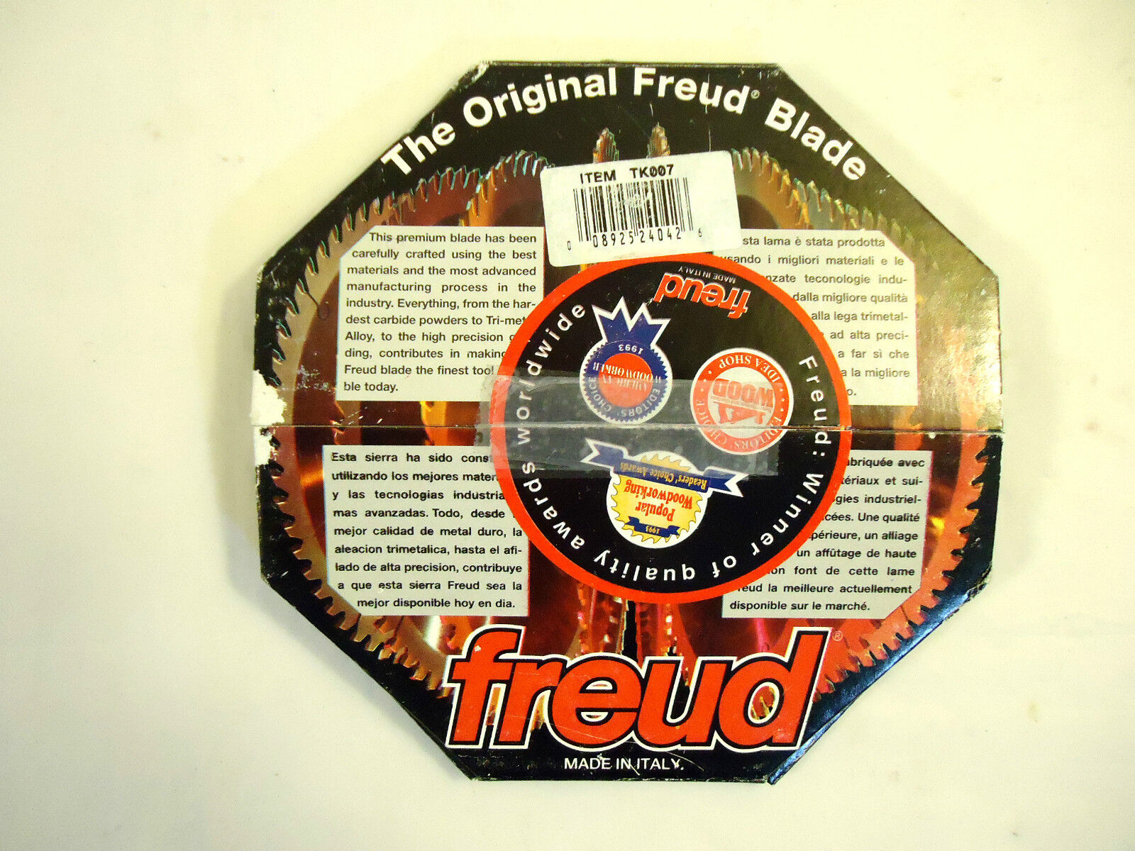 Freud Saw Blade TK007, 6”, 40 Tooth, Advanced Anti-Kickback Design, NEW.