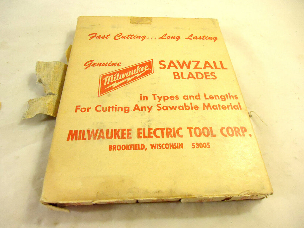 Vintage Milwaukee (METCO) 25 pcs. Sawzall Blades, 48-00-1041, 6" Long 6 TPI, New