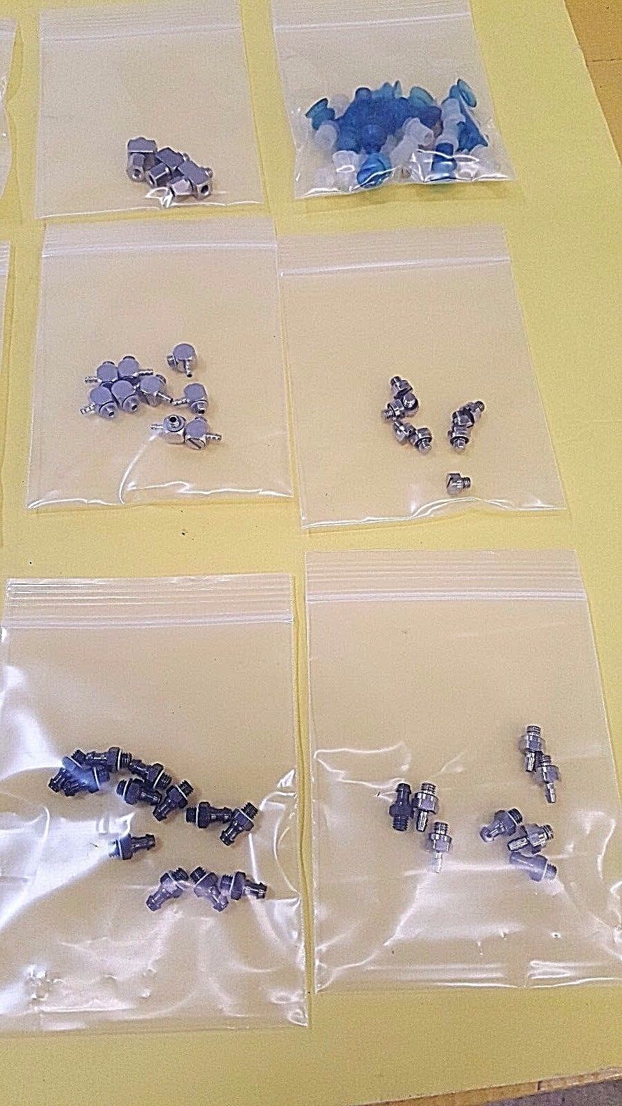 Clippard Minimatic Miniature Pneumatic Fittings, 200+ PCS. Assorted Lot, New/Oth