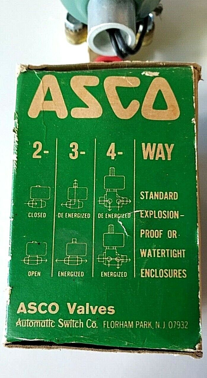 ASCO SOLENOID BRASS VALVES WP LB 8210B 93, 2pcs. - NEW/OTHER