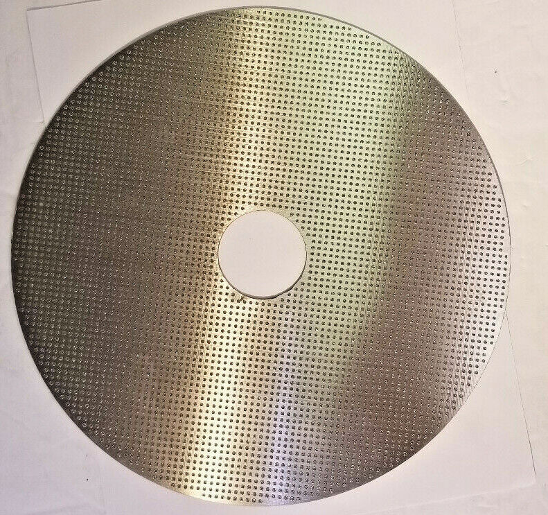 Diamond Dot Disc, 10", 30 Grit Metallic Vacuum Brazed Diamond, w/ 10" Alum Plate