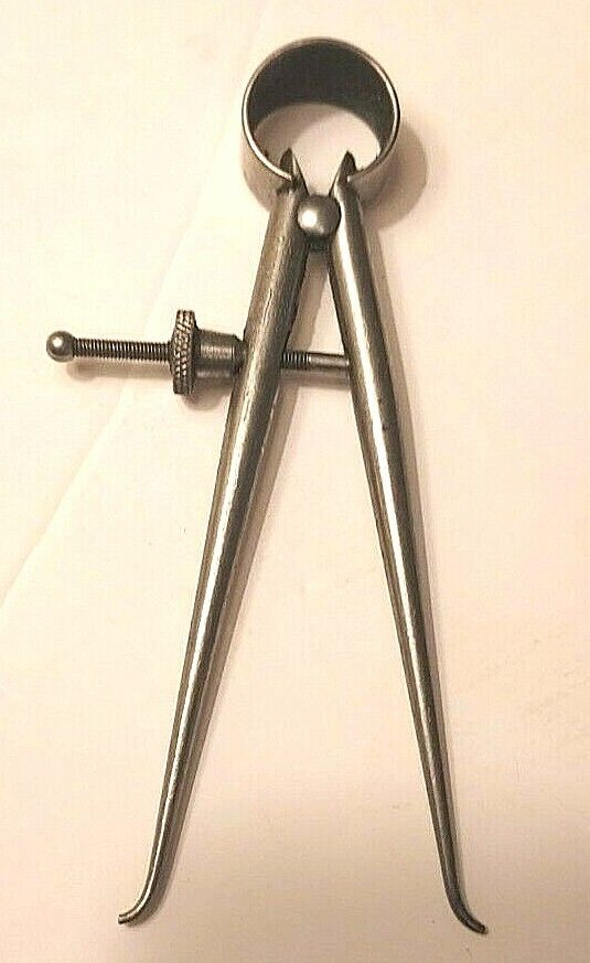 Vintage Lufkin 3” Machinist Round Leg Spring Inside Caliper