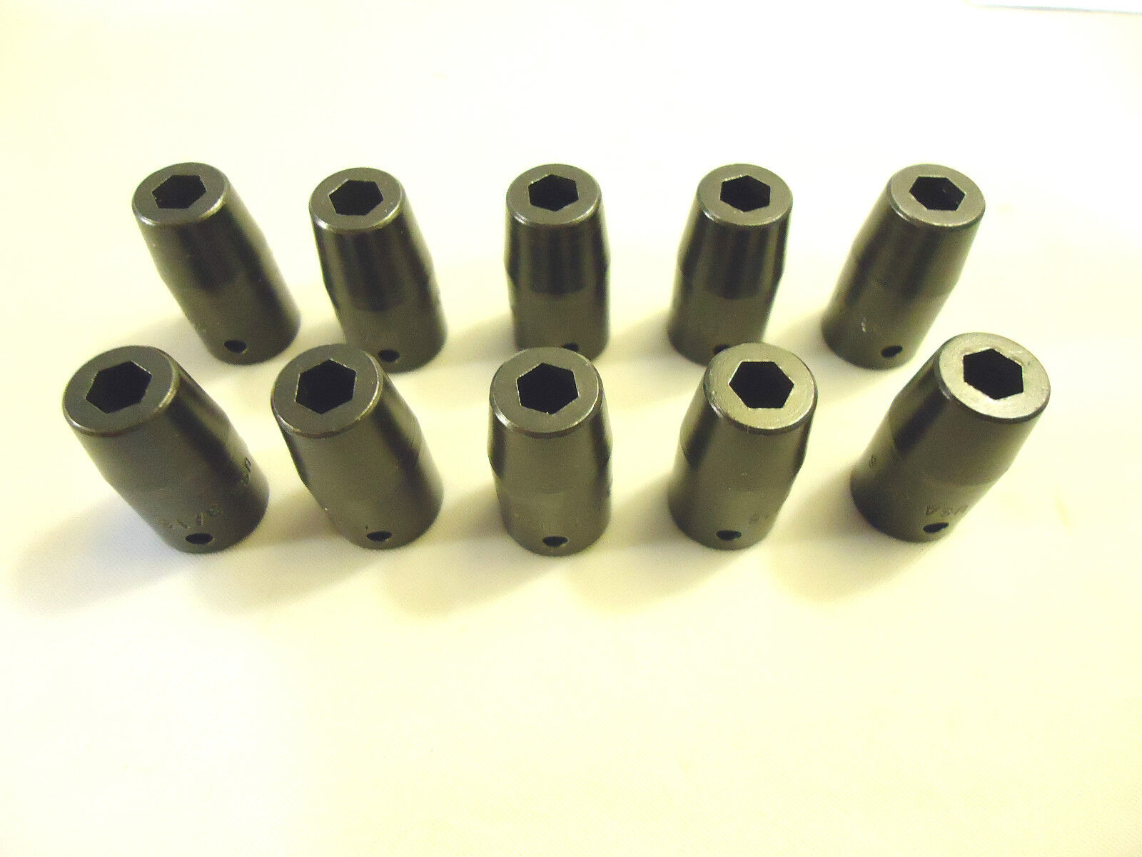 Impact Sockets, 10 Pieces, 1/4” Drive, 3/16” 6 Point Shallow, Hanson, USA, New