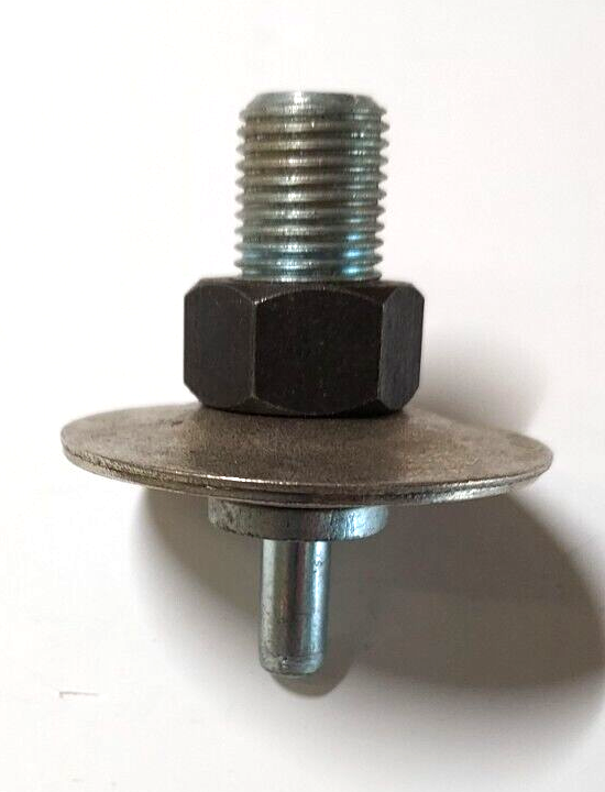 Arbor with 1/4" Shank. 1/2" 20 Male Thread 1-1/8" Long with Nut 2 Flange Washers