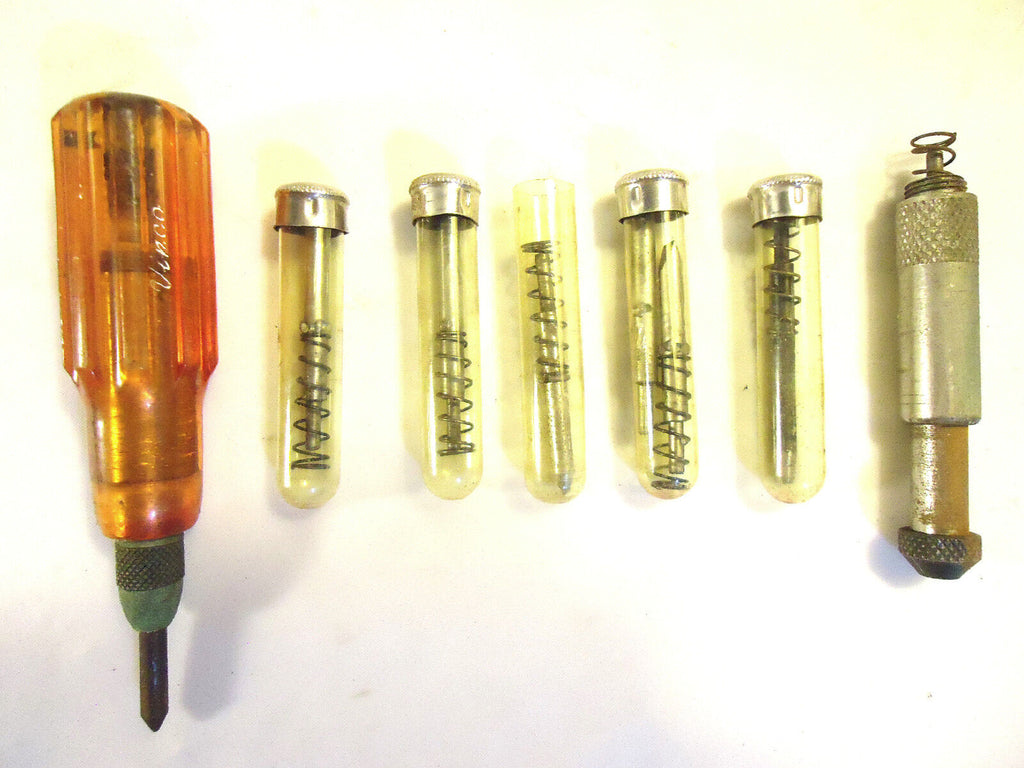 Vintage VINCO Automatic Center Punch Master Kit, Wooden Box, Circa 1947, Used.