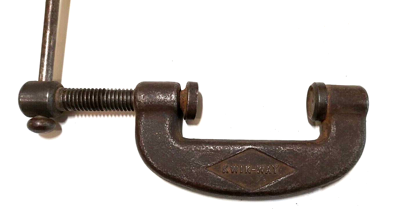 Vintage KWIK-WAY C-Clamp, Unknown Use, Great Condition, No Names or Markings