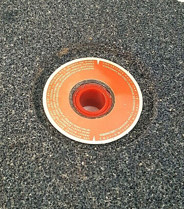 CARBORUNDUM GRINDING WHEEL 24 GRIT 6" X 1" X 3/4",  A24-Q6-V10, 1 RECESSED SIDE