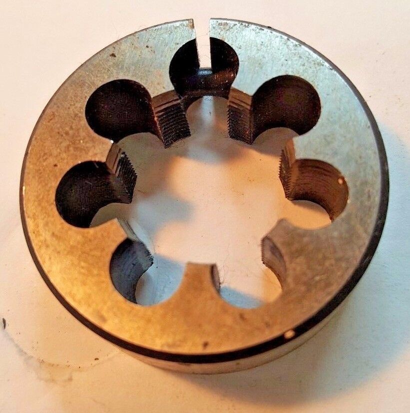 Round Threading Die, 3/4"-32, Left Hand, HSS, Adjustable, 1-1/2'" OD, New