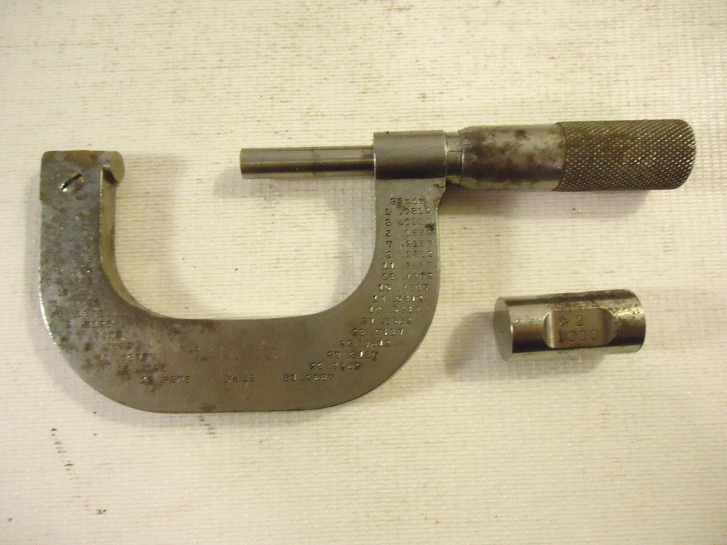 Vintage Brown & Sharpe, #38, 1-2" Outside Micrometer, .001 Graduations, W/Case.