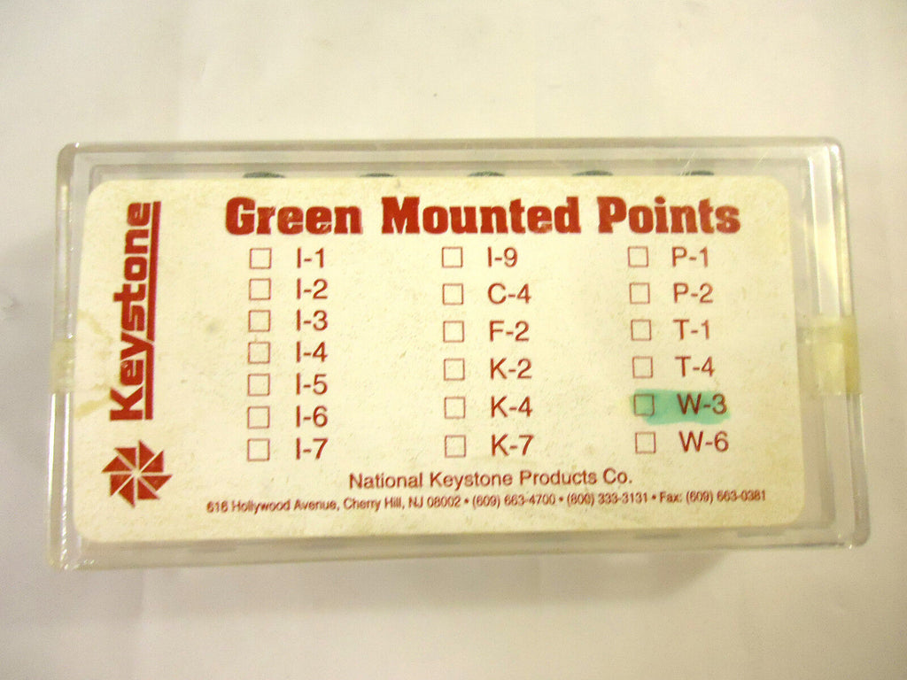 120 Pieces Mounted Stones National Keystone, Style W-3, for Grinding Glass, etc.