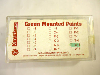 120 Pieces Mounted Stones National Keystone, Style W-3, for Grinding Glass, etc.