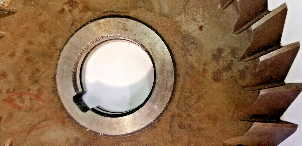 Straight Side Milling Cutter 6" x 1/2" x 1-1/4", High Speed Steel, Used, USA