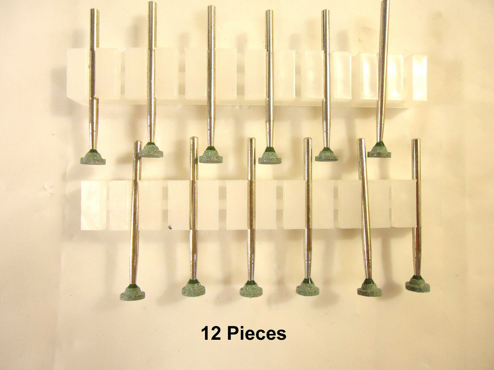 12 Piece Mounted Stones National Keystone, Style W-3, for Grinding Glass, Stone.