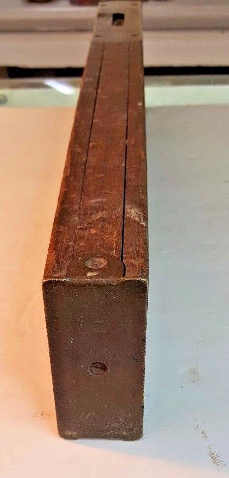 Vintage AKRON ECLIPSE LEVEL, 28”, Wooden Brass Bound, Pat. 12-20-04, Used
