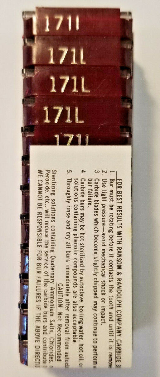 Dental Burs FG 171L Ransom & Randolph Carbide Cutwell Burs 72 pcs, 12 Packs of 6
