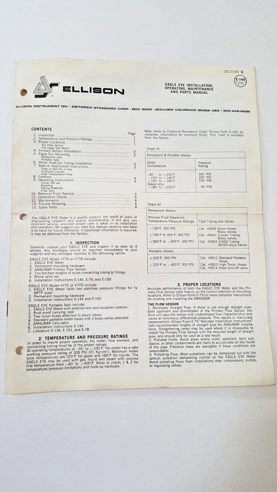 Eagle Eye Flow Meter, Portable Set (Dieterich Std. Corp.), Used, USA