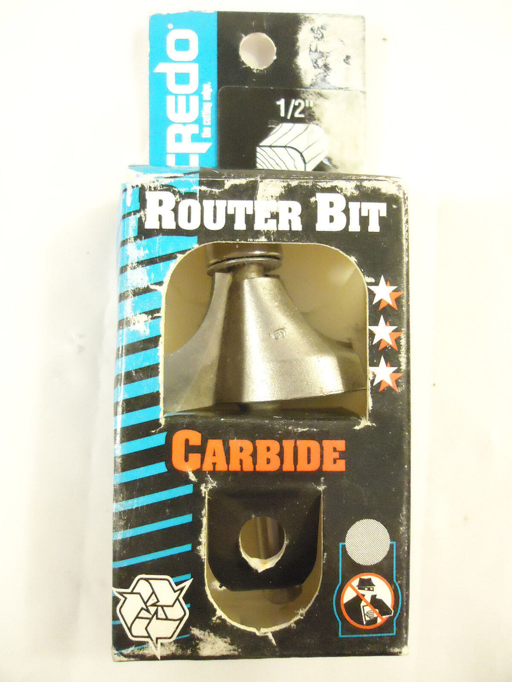 Router Bit, Corner Rounding, Carbide Tipped, 1/2" Radius, w 1/4" Shank & Bearing