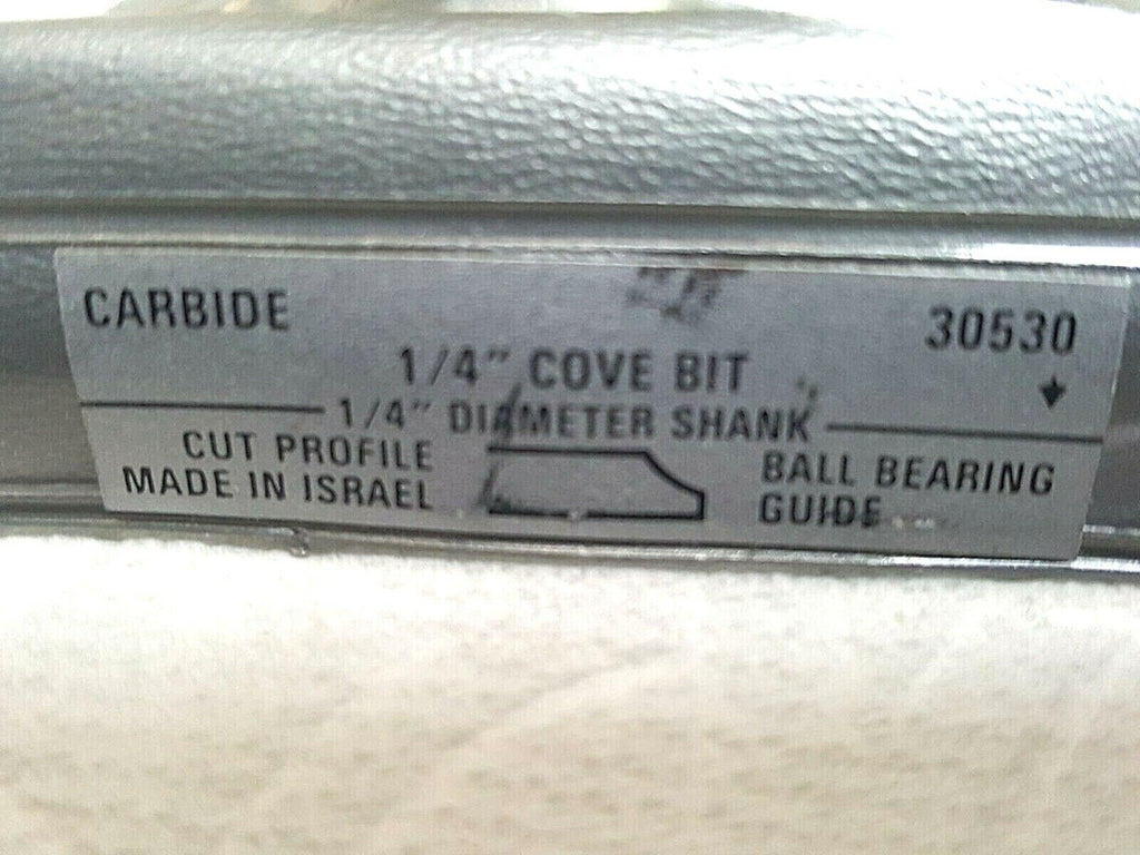 B&D Router Bit, 1/4" Cove Bit, Carbide,1/4" Shank & Bearing, 30530, Israel