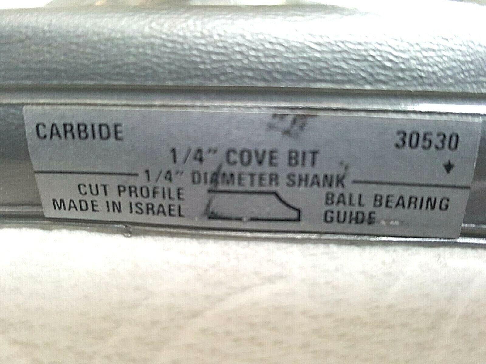 B&D Router Bit, 1/4" Cove Bit, Carbide,1/4" Shank & Bearing, 30530, Israel