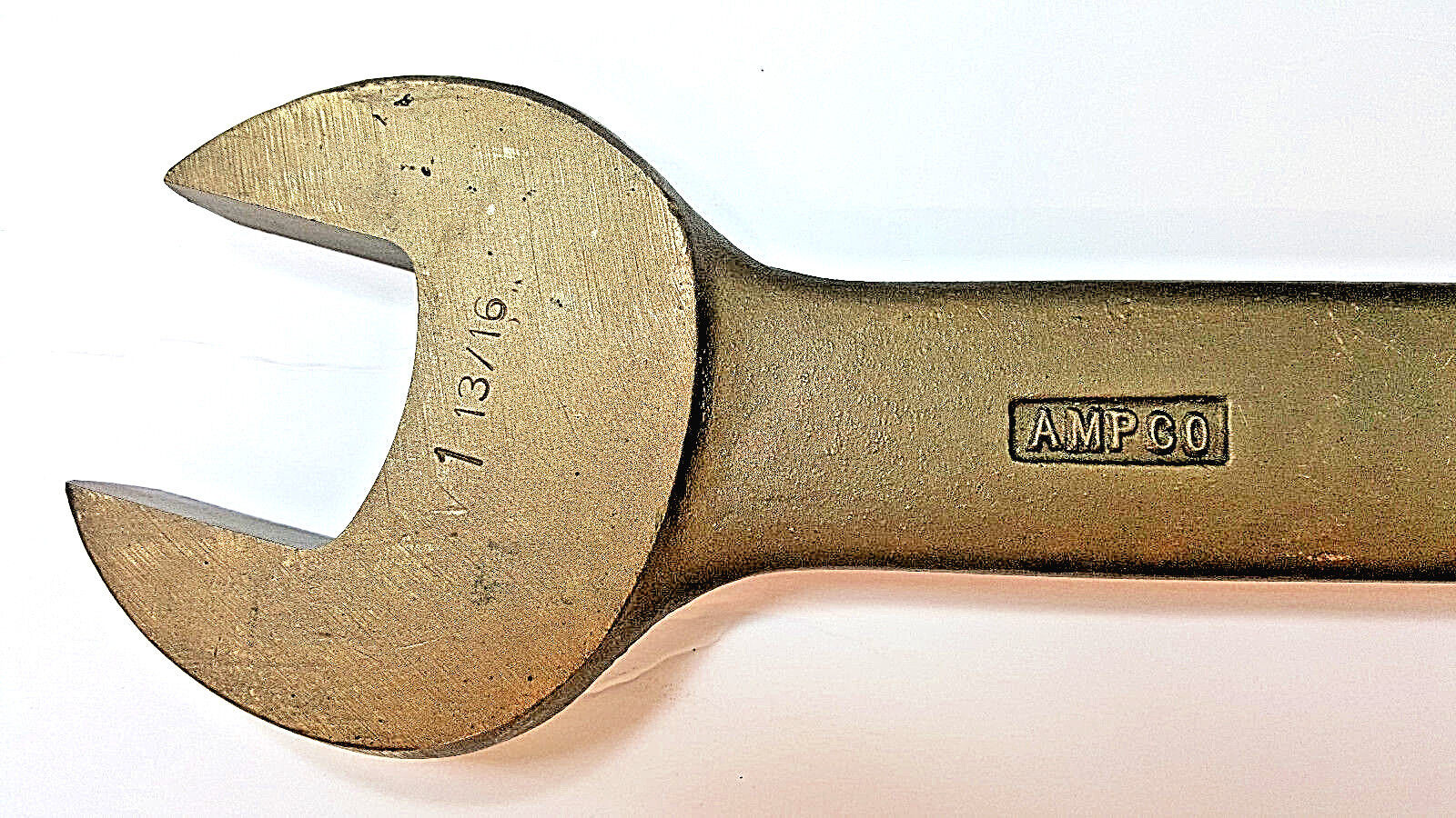 AMPCO Beryllium Copper W778C Double Ended Open End Wrench 1-13/16” x 2”, Used