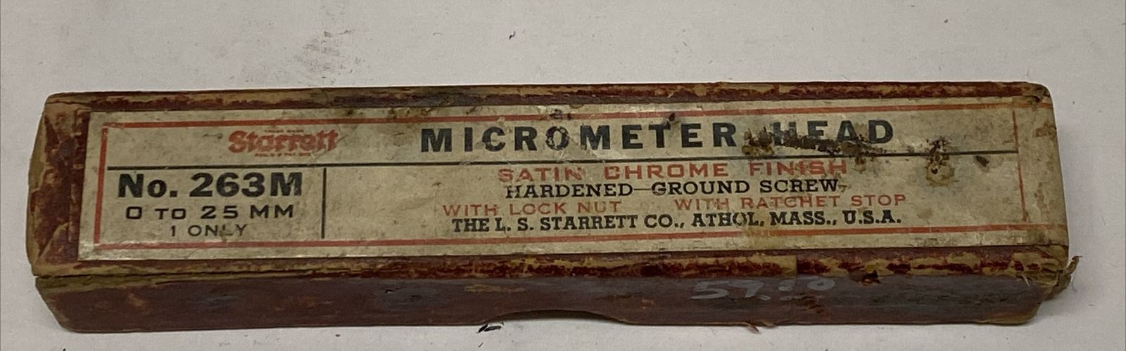 starrett no.263m, micrometer head, 0-25mm, free ship.