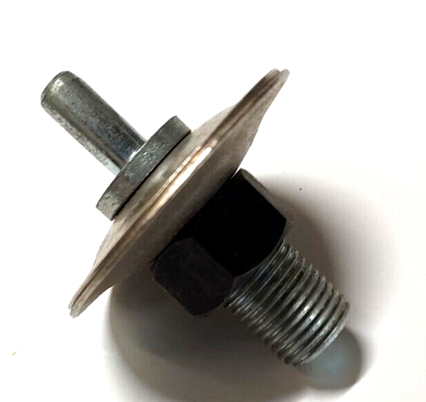 Arbor with 1/4" Shank. 1/2" 20 Male Thread 1-1/8" Long with Nut 2 Flange Washers