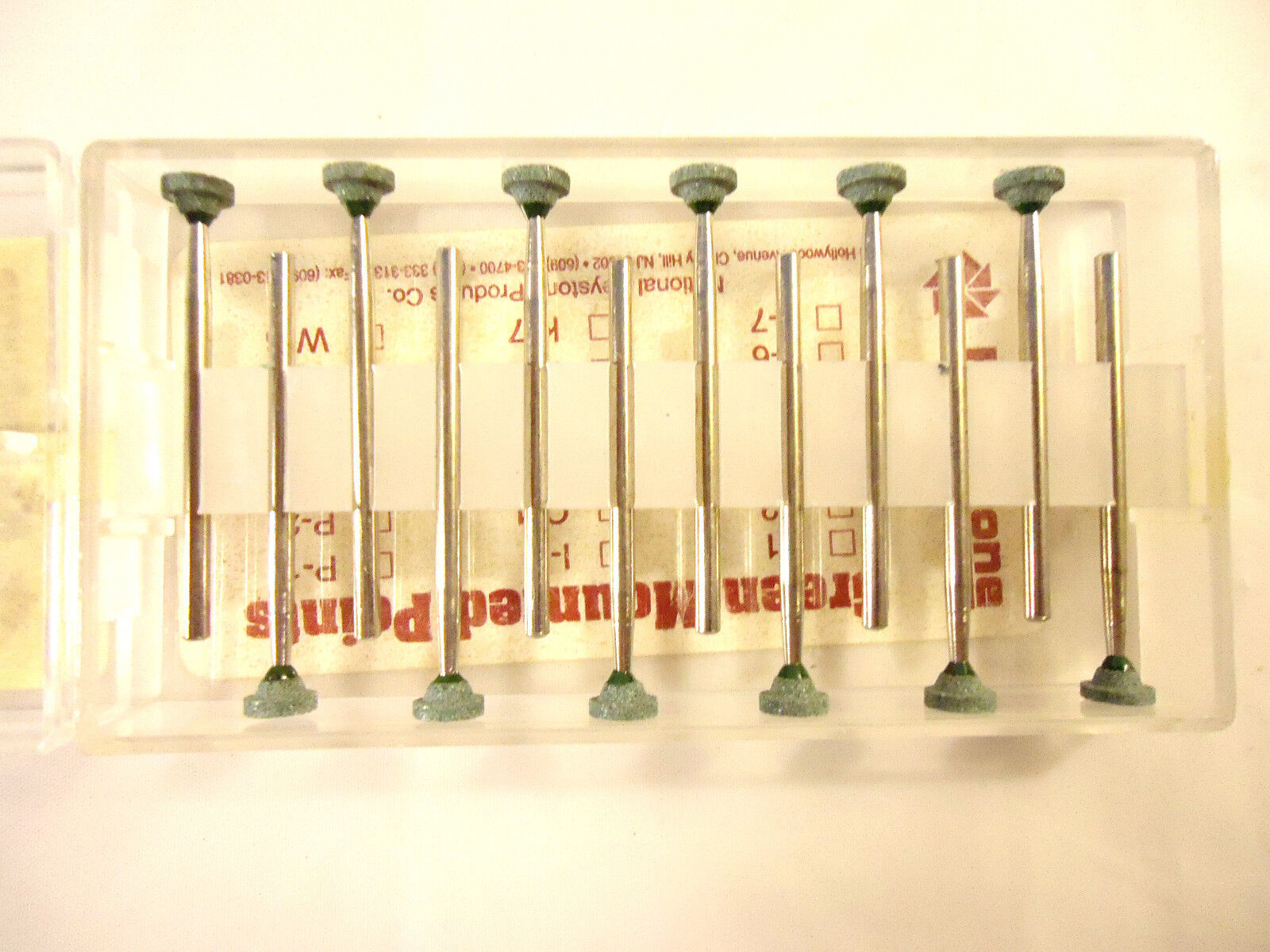 120 Pieces Mounted Stones National Keystone, Style W-3, for Grinding Glass, etc.