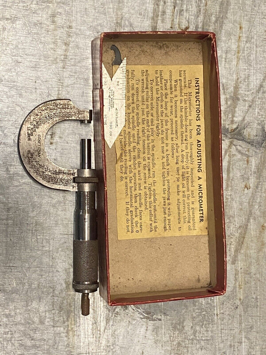 craftsman 1 inch micrometer