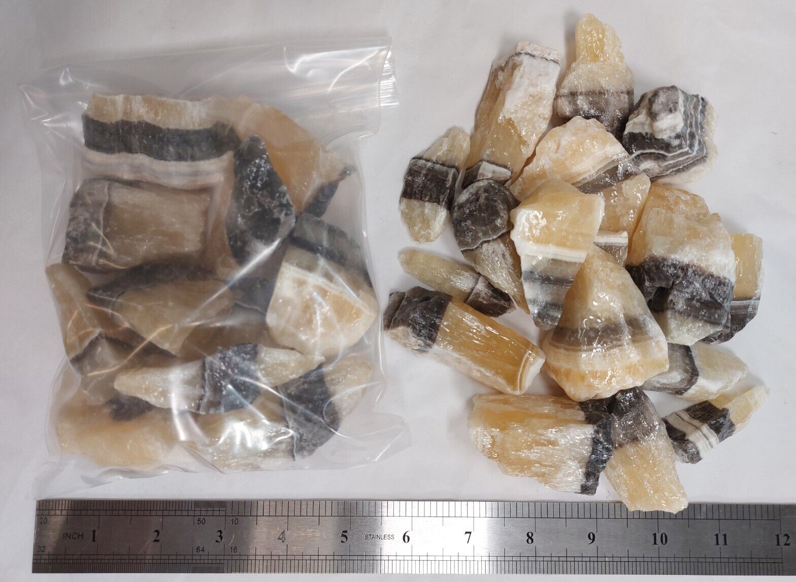 Zebra Onyx Calcite Rough 2lb