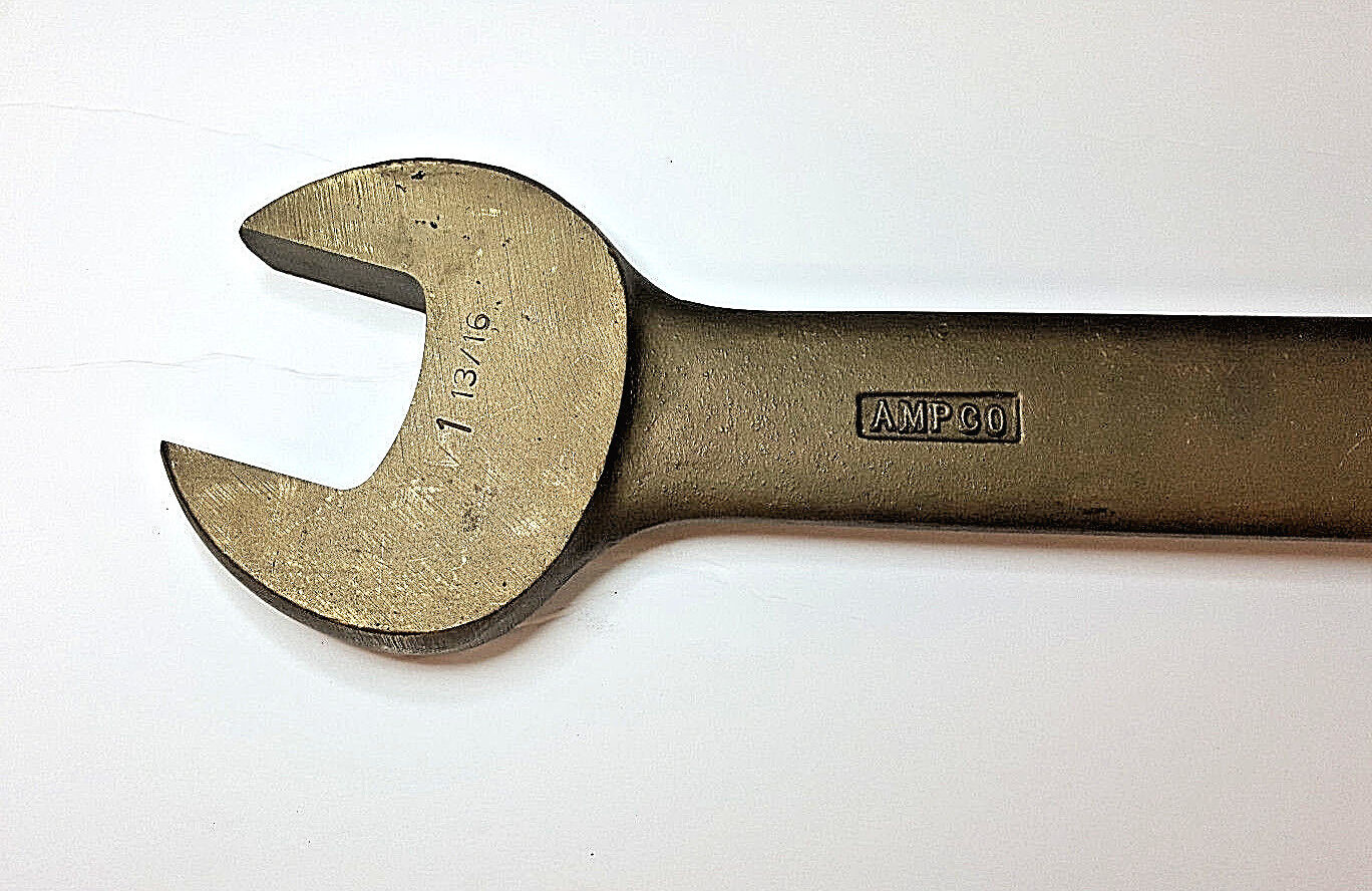 AMPCO Beryllium Copper W778C Double Ended Open End Wrench 1-13/16” x 2”, Used