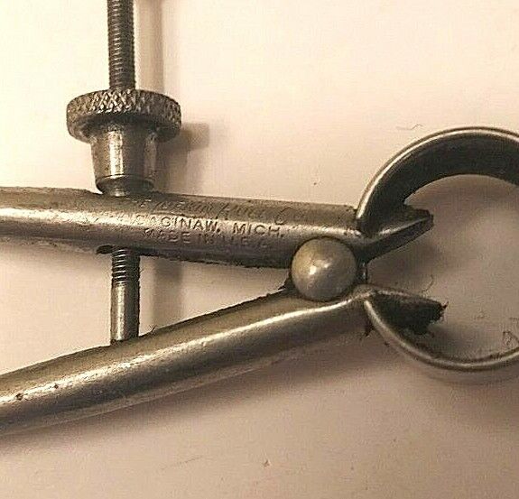 Vintage Lufkin 3” Machinist Round Leg Spring Inside Caliper