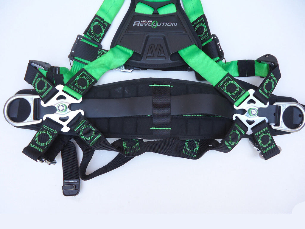 New Miller Revolution Safety Harness, Model RPY-QC-BDP/S/MGN, Removable Belt.