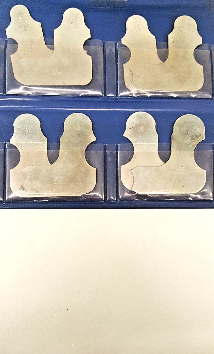 Helios 24 Piece Radius Gage, 1/32" thru 1/2", with Factory Case, Used, Germany