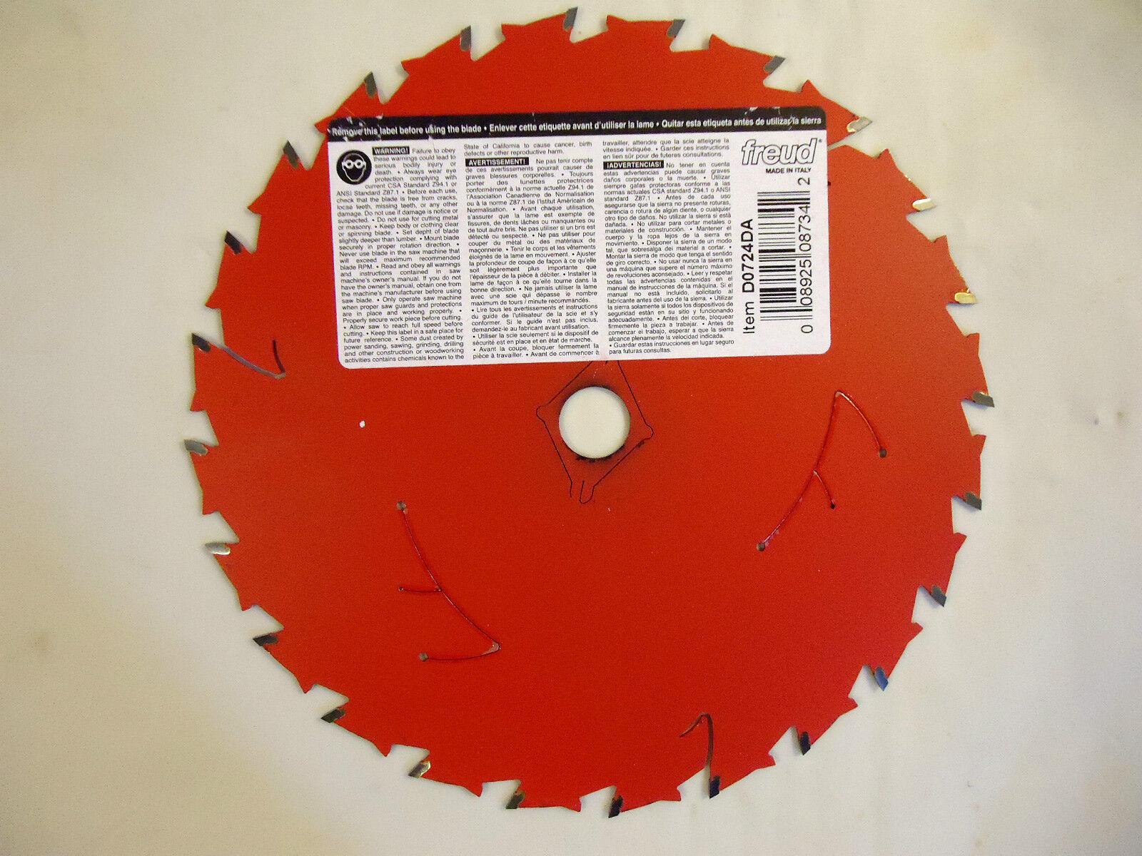 Freud D0724DA DEMO-DEMON 7 ¼” Saw Blade, New.